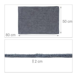 B2X Tapis de salle de bain différentes tailles gris  