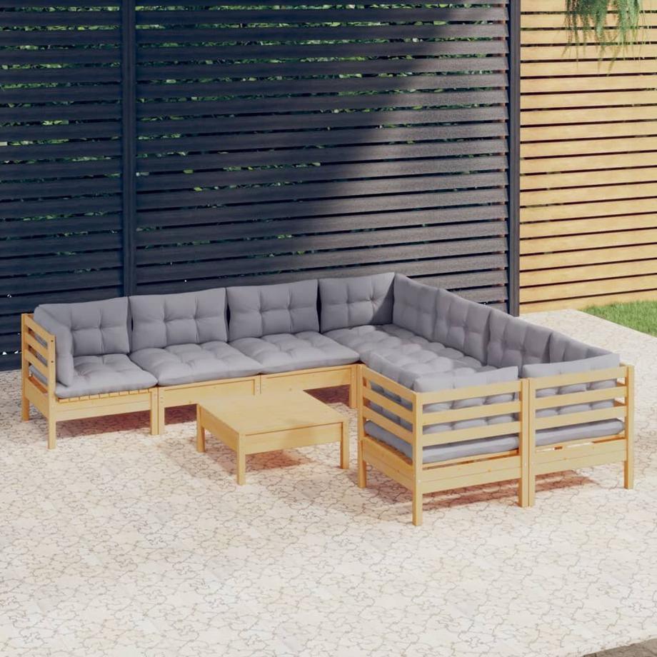 VidaXL Salon de jardin bois de pin  