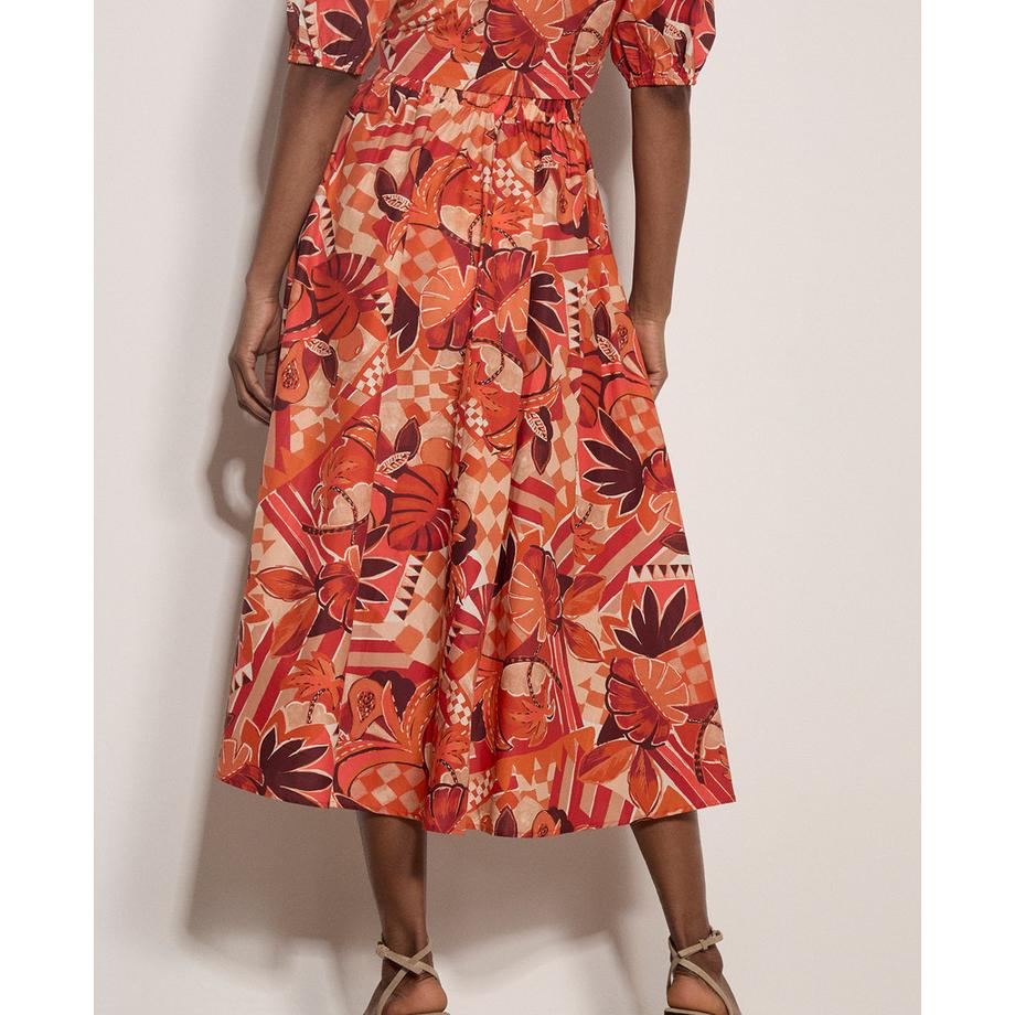 APRICOT Midirock Tropisches Blatt Patchwork  