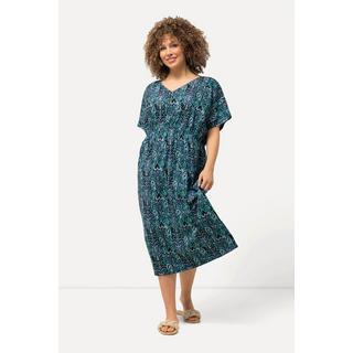 Ulla Popken  Abito midi dal taglio oversize in jersey con scollo a V e mezze maniche 