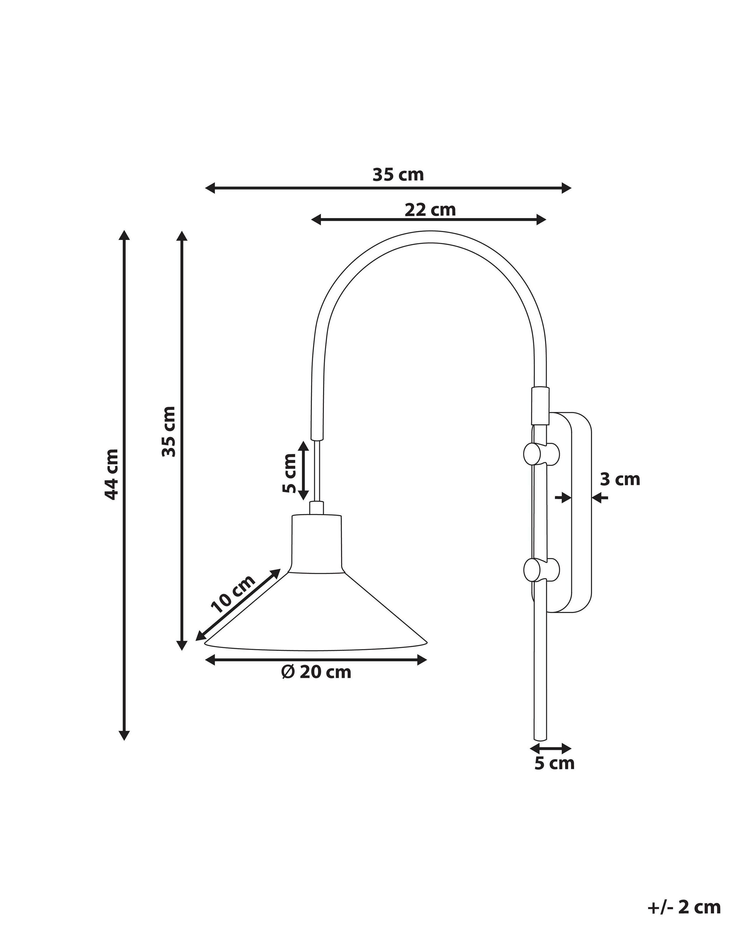 Beliani Lampe murale en Acier Moderne SISSA  