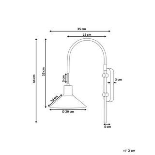 Beliani Lampe murale en Acier Moderne SISSA  