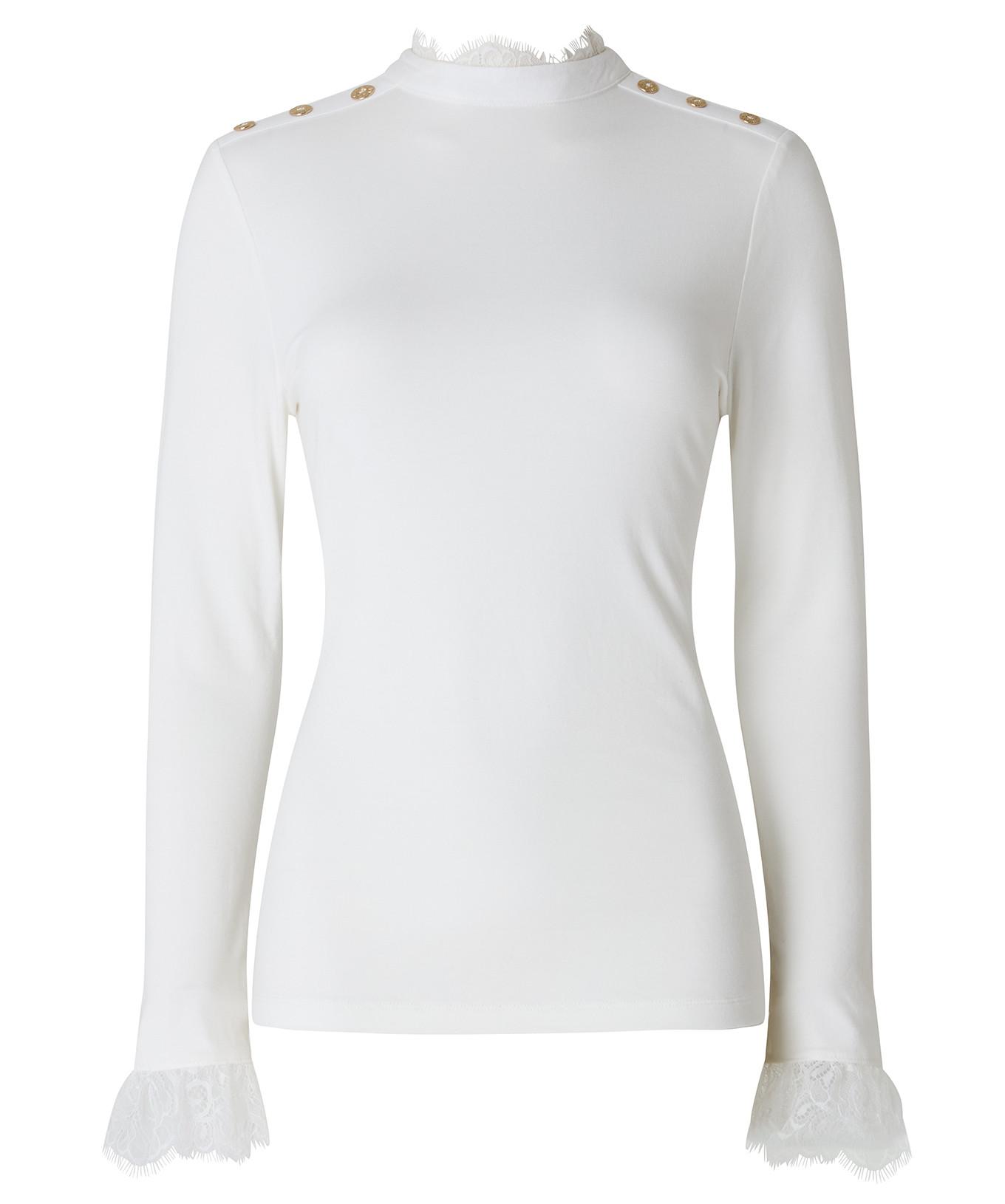 Joe Browns Top Jersey Col Montant Bord Dentelle  