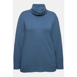 Ulla Popken  Pullover con collo dolcevita, alti orli a costine e maniche lunghe 