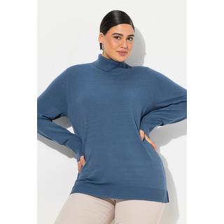 Ulla Popken  Pullover con collo dolcevita, alti orli a costine e maniche lunghe 