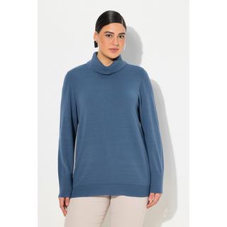 Ulla Popken  Pullover con collo dolcevita, alti orli a costine e maniche lunghe 