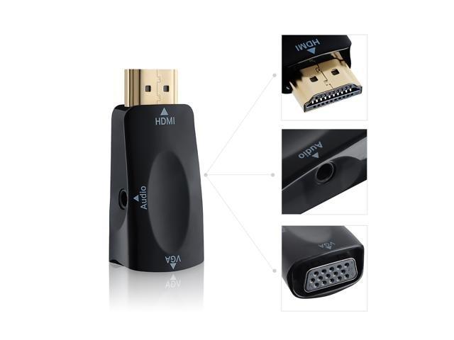 eStore  HDMI-zu-VGA-Adapter mit Audioeingang 