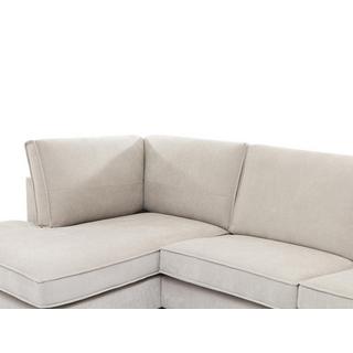 Vente-unique Ecksofa - Ecke links - Stoff - Beige - APRICALE  