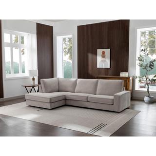 Vente-unique Ecksofa - Ecke links - Stoff - Beige - APRICALE  