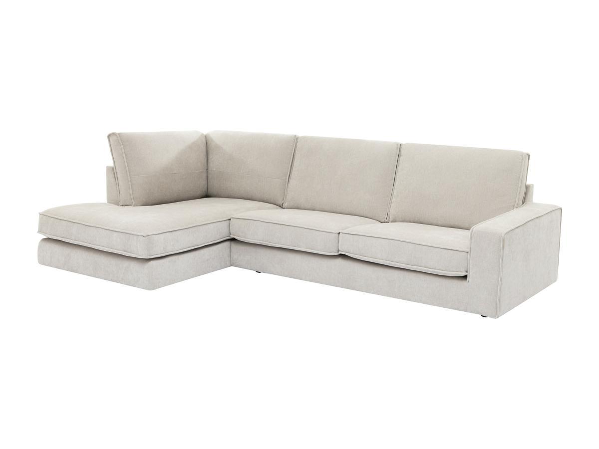 Vente-unique Ecksofa - Ecke links - Stoff - Beige - APRICALE  