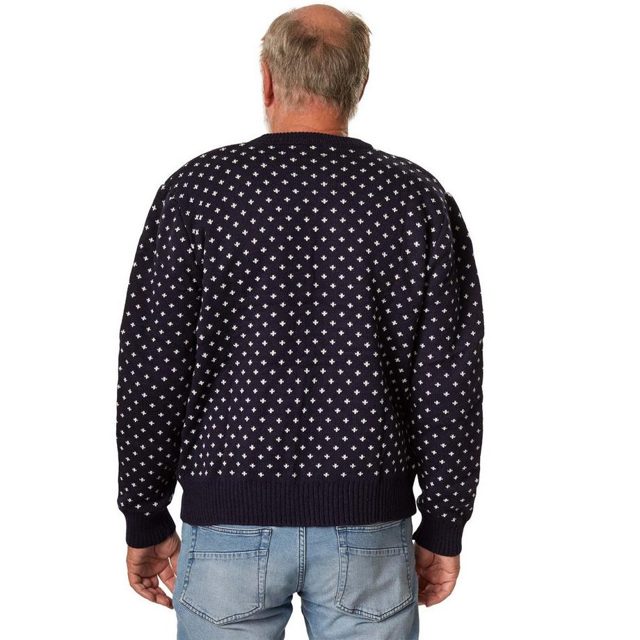 Tectake Maglione Natalizio Tormenta di Neve Blu Bianco  