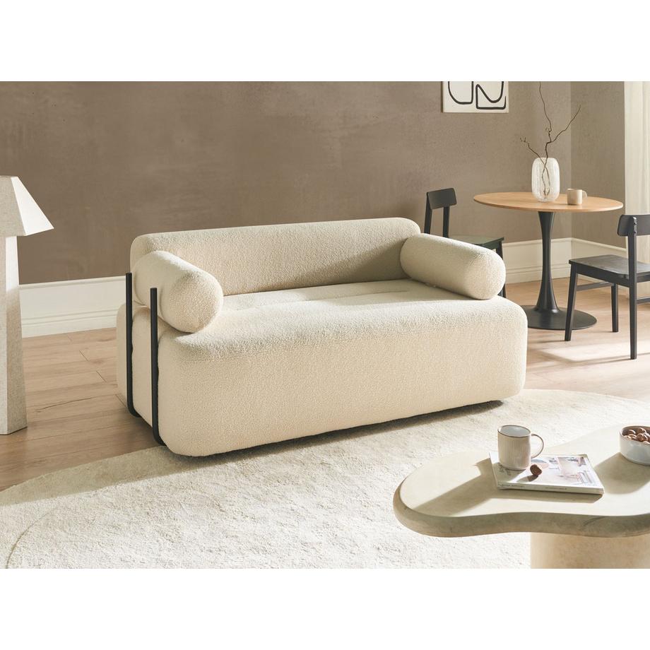 Beliani 2 Sitzer Sofa aus Bouclé  ELVA  