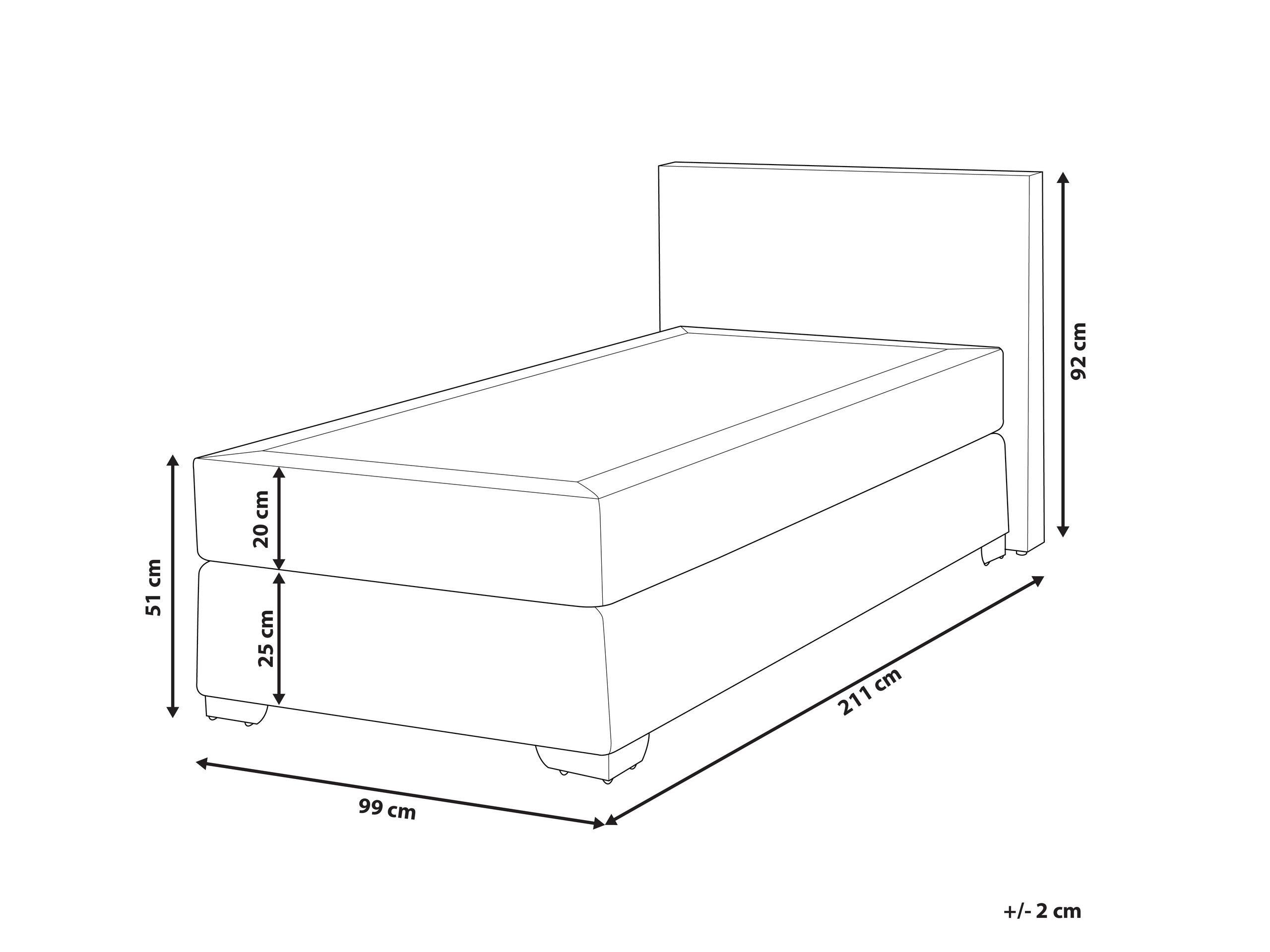 Beliani Lit Boxspring en Cuir PU Moderne PRESIDENT  