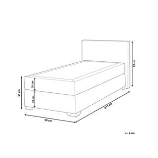 Beliani Boxspring Bett aus Kunstleder Modern PRESIDENT  