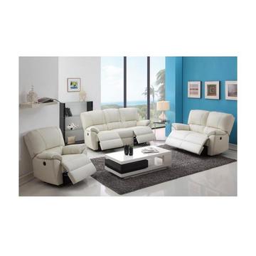 Relaxsofa Ledergarnitur elektrisch Marcis 3+2+1 Elfenbein