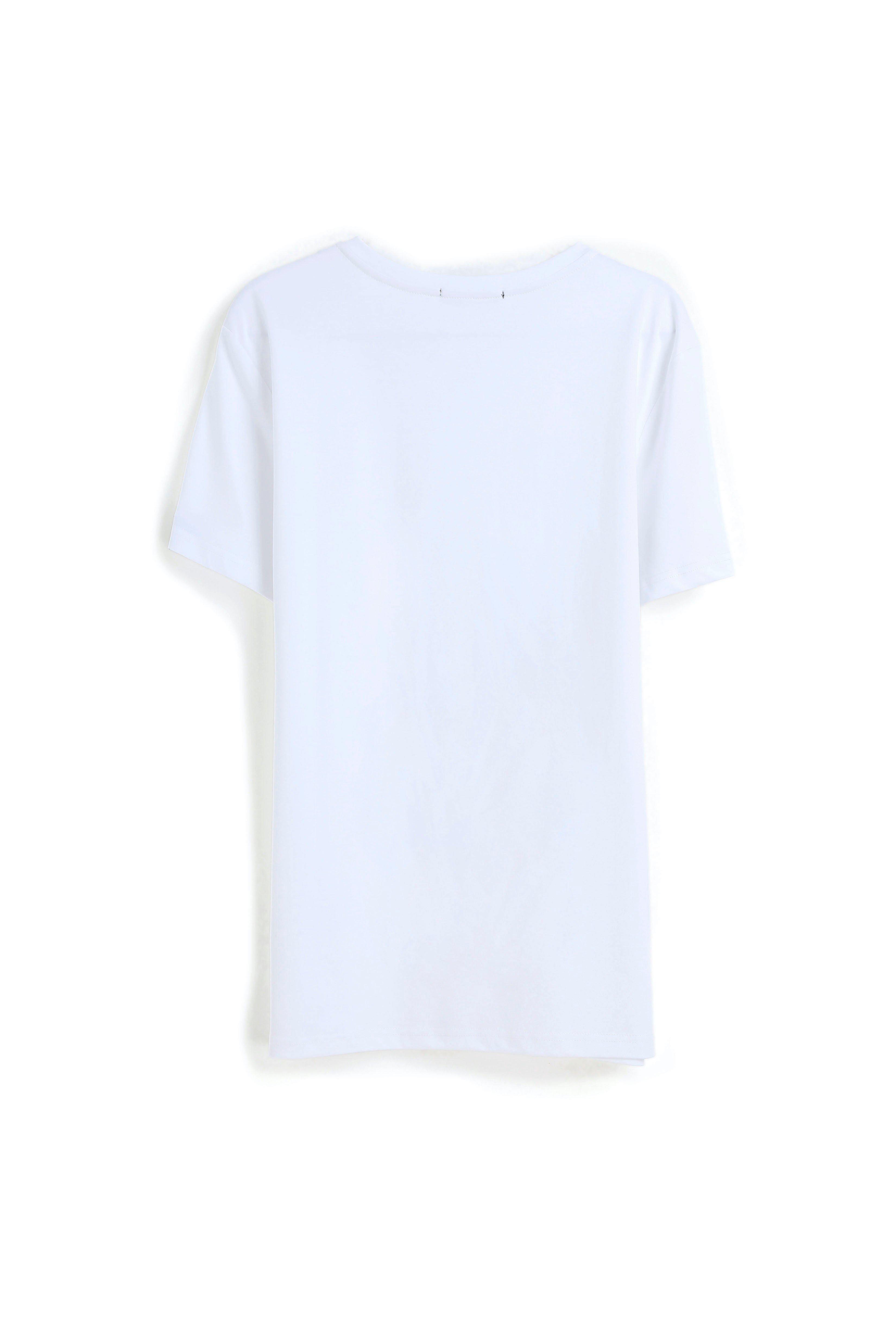 Bellemere New York  Grandioses T-Shirt aus merzerisierter Baumwolle mit V-Ausschnitt 