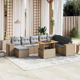 VidaXL set divano da giardino Polirattan  