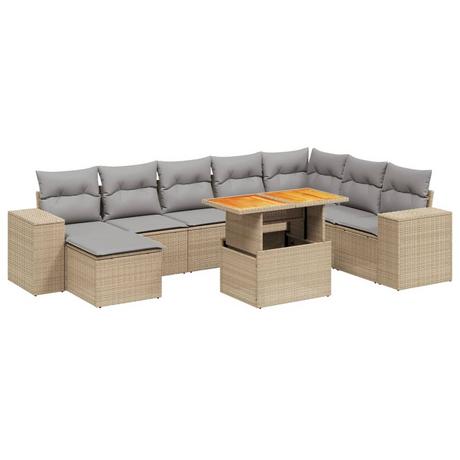 VidaXL set divano da giardino Polirattan  