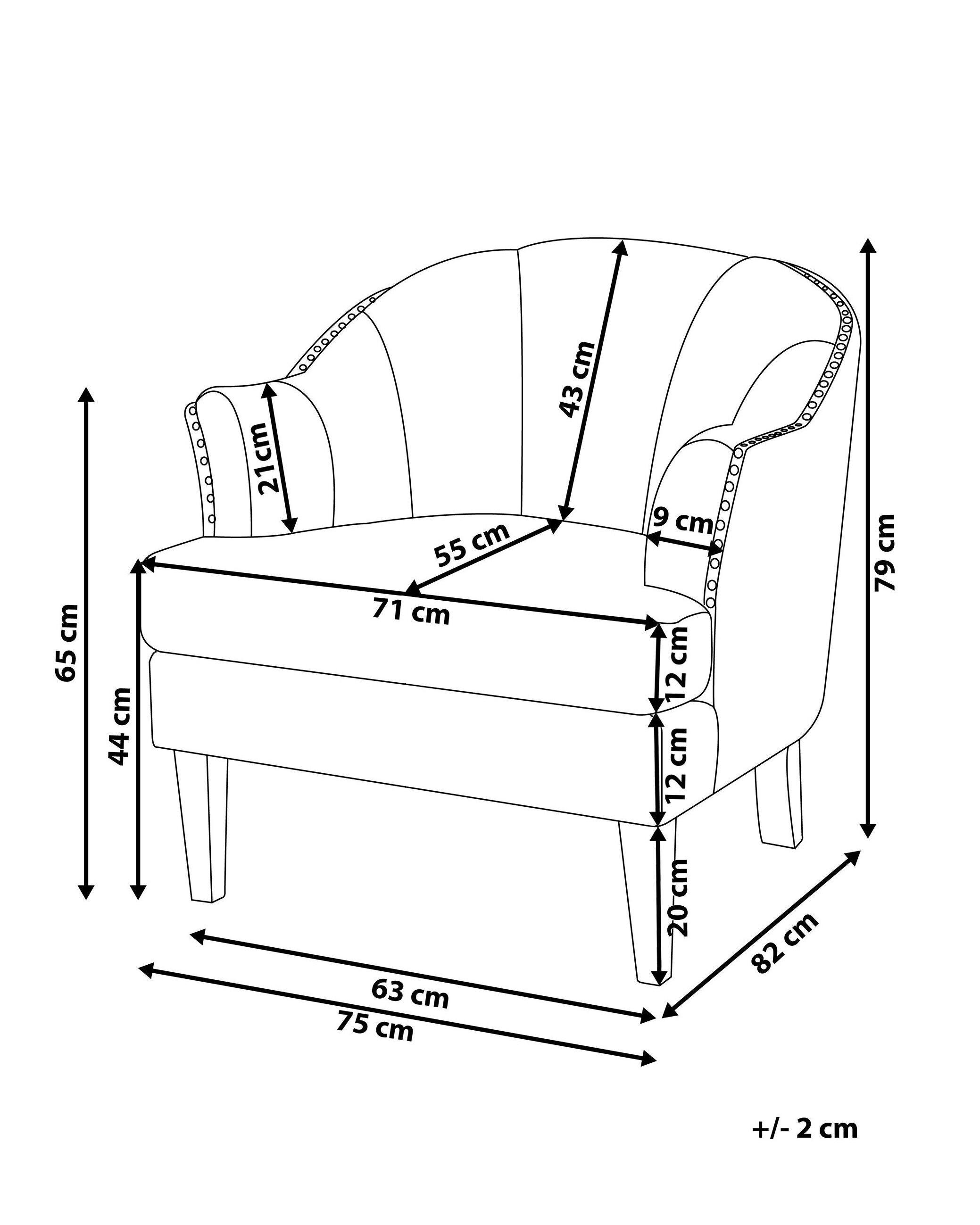 Beliani Fauteuil en Polyester Rétro ELVERUM  