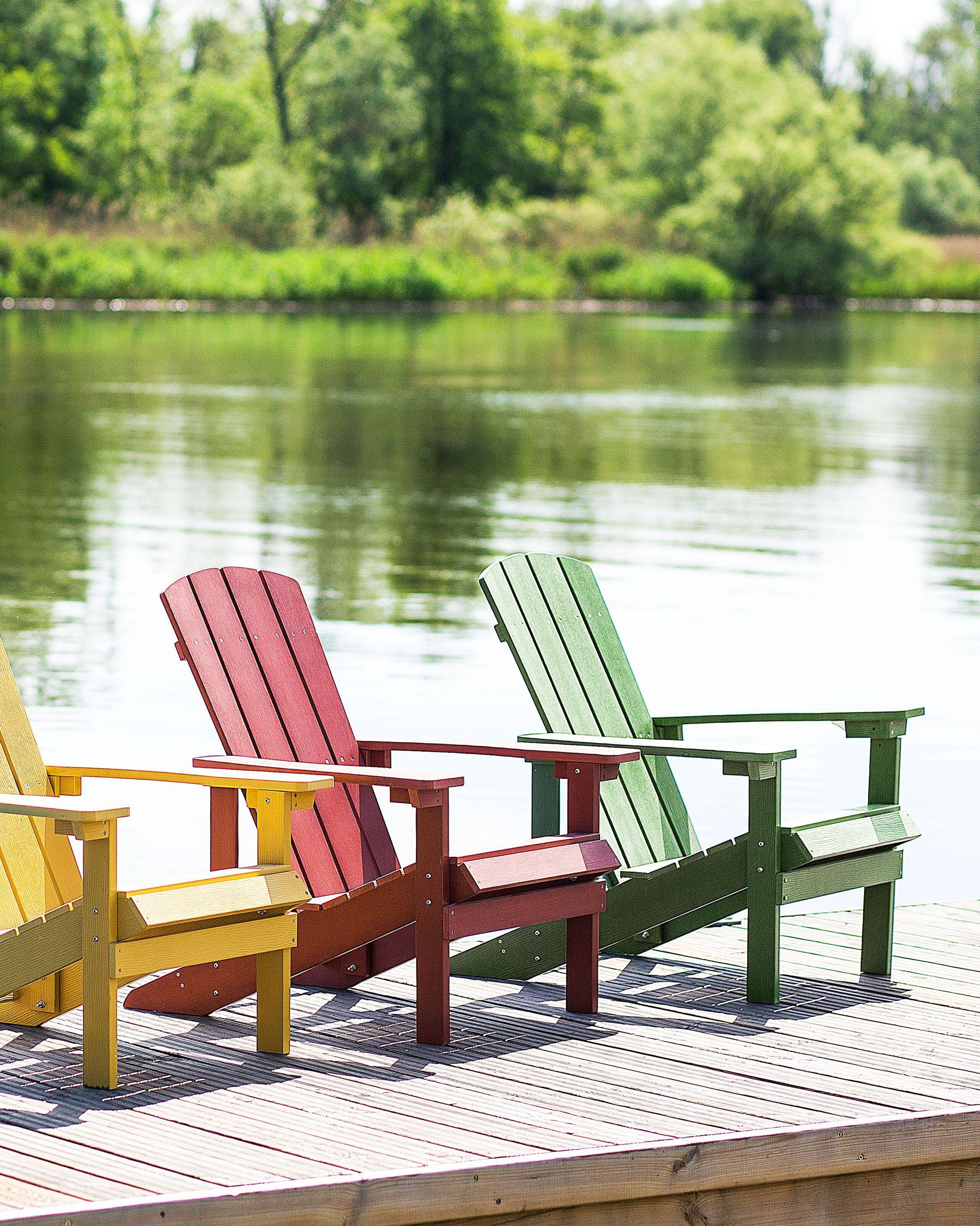 Beliani Sedia da giardino en Legno plastico Retrò ADIRONDACK  