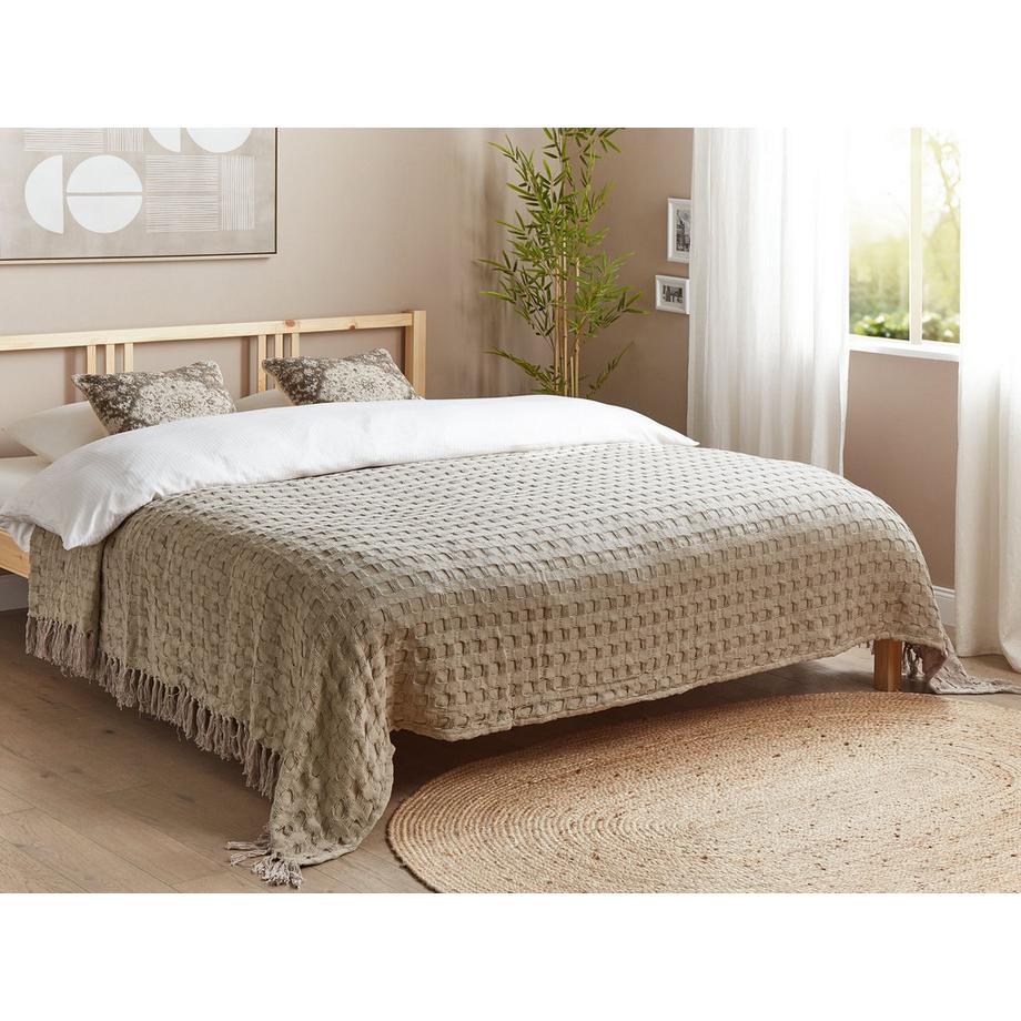 Beliani BERE Baumwoll Tagesdecke  