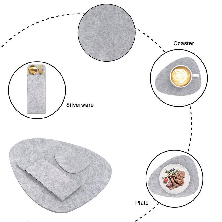 Intirilife Coussinets En Feutre (Lot De 6)  