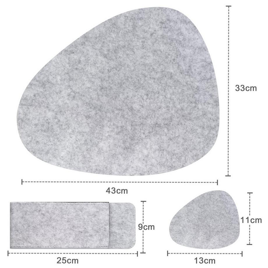 Intirilife Coussinets En Feutre (Lot De 6)  