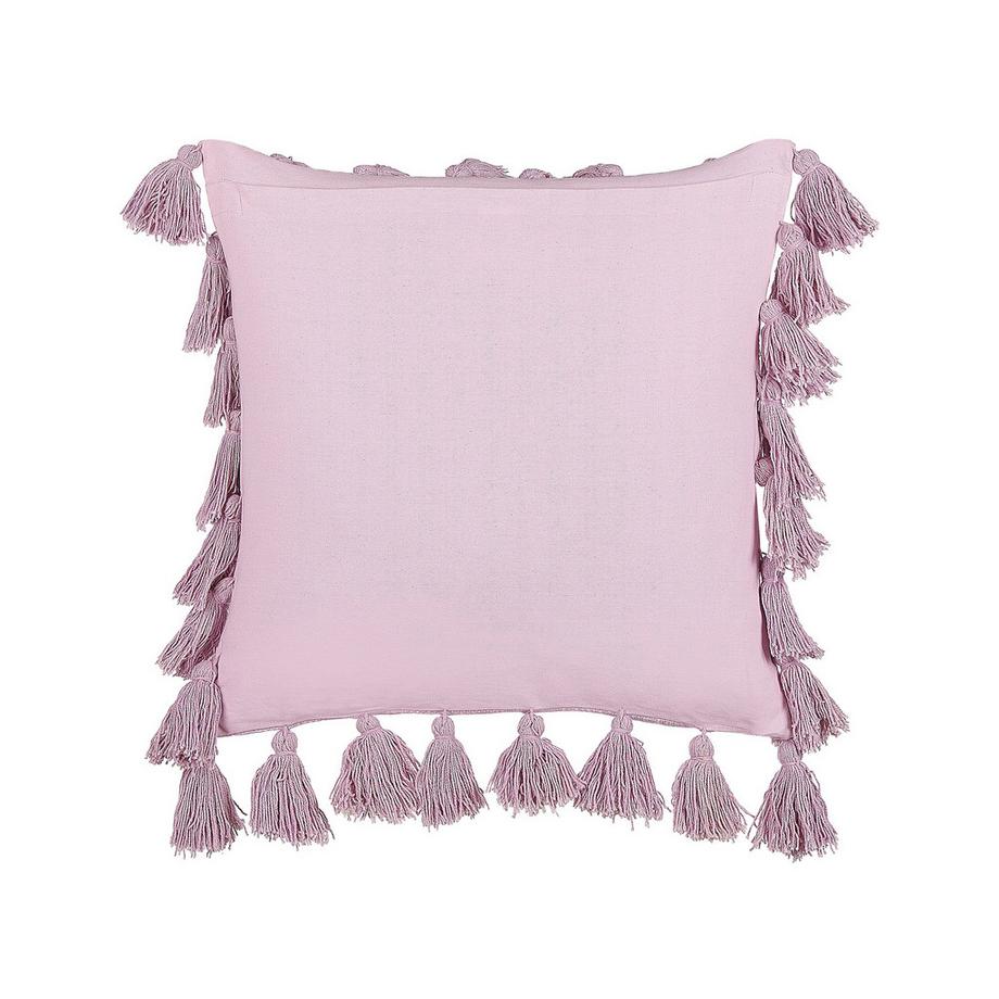 Beliani Lot de 2 coussins décoratifs en Coton Boho LYNCHIS  