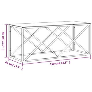 VidaXL Table basse acier inoxydable  