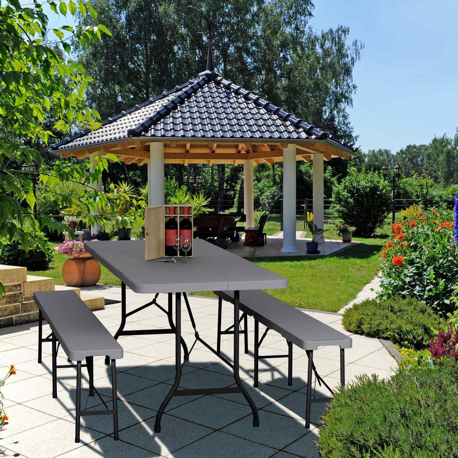 B2X 3-teilige zusammenklappbare Bierzeltgarnitur  