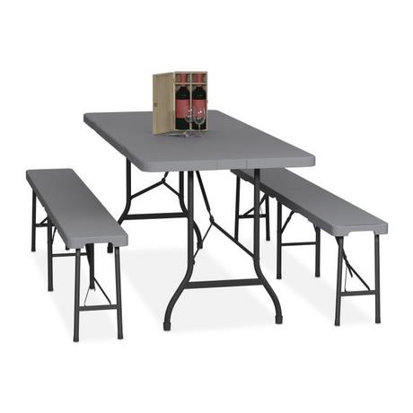 B2X 3-teilige zusammenklappbare Bierzeltgarnitur  