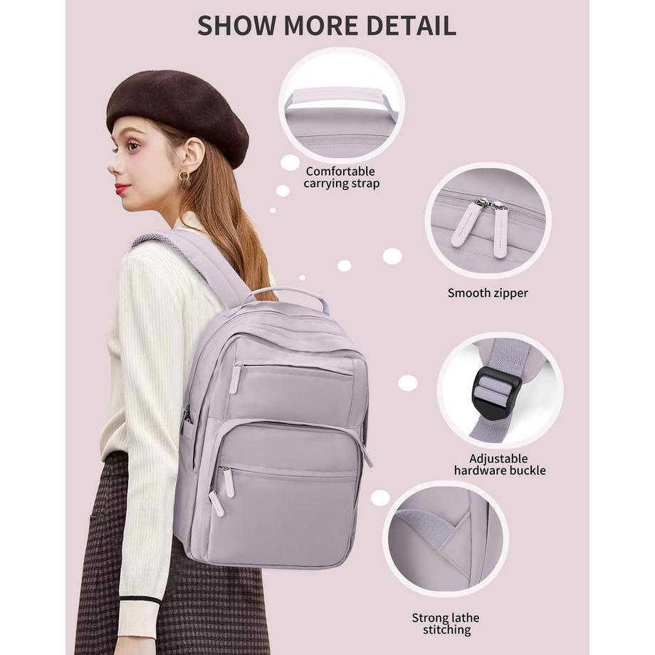 Only-bags.store Zaino con scomparto per laptop Zaino da giorno impermeabile  