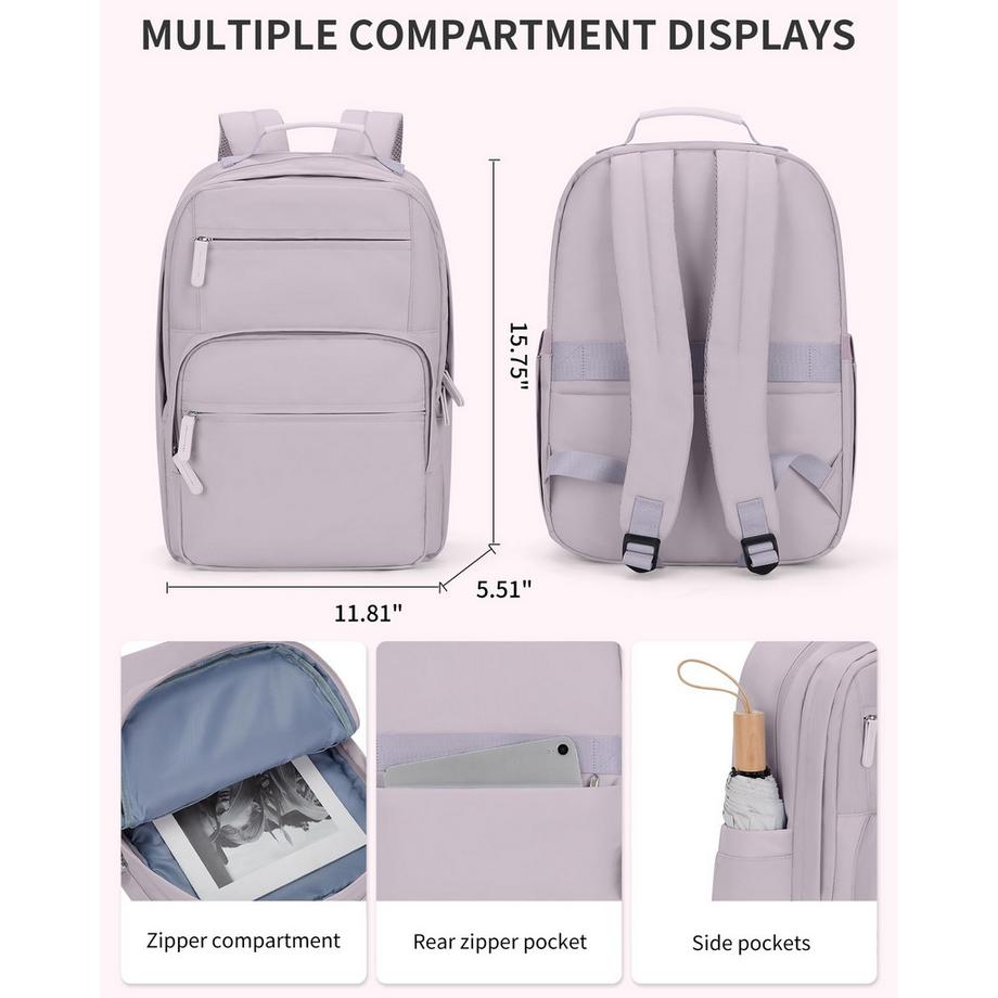 Only-bags.store Zaino con scomparto per laptop Zaino da giorno impermeabile  