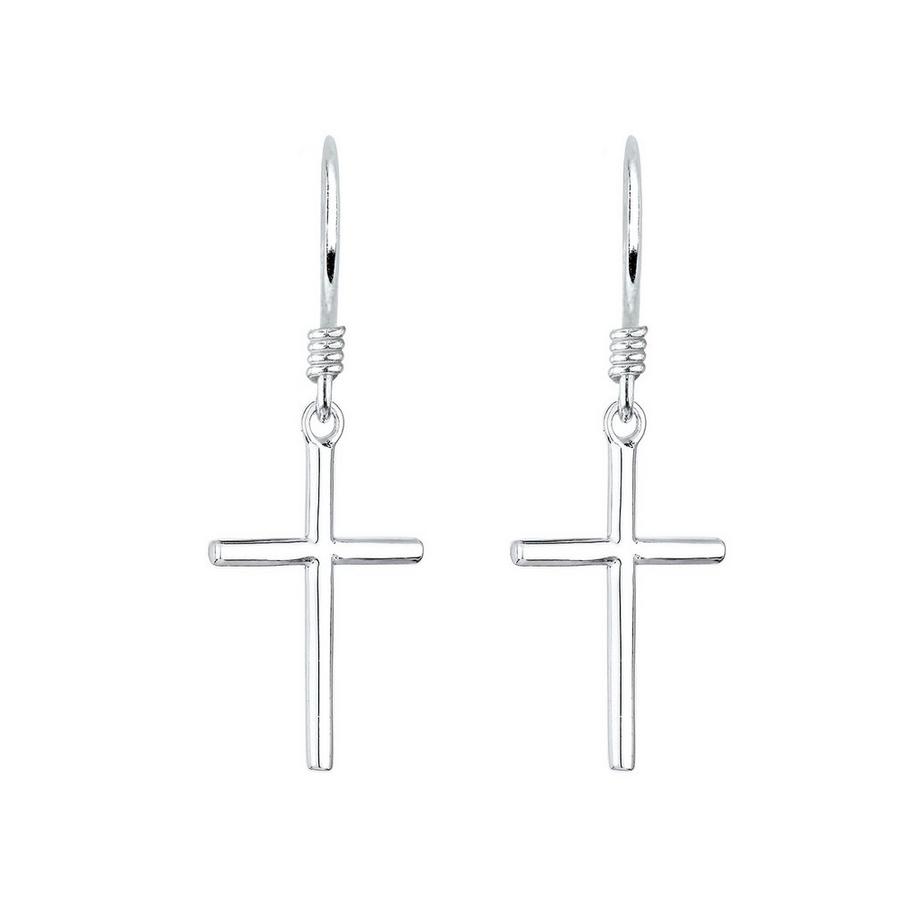 Elli  Ohrringe Ohrhänger Kreuz Symbol 