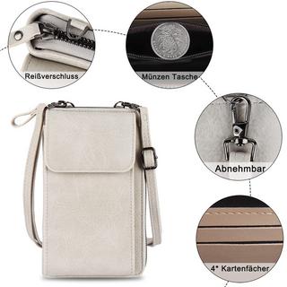 Only-bags.store Handytasche mit Portemonnaie, zum Umhängen, einfarbige Handy-Brieftasche Handytasche mit Portemonnaie, zum Umhängen, einfarbige Handy-Brieftasche 