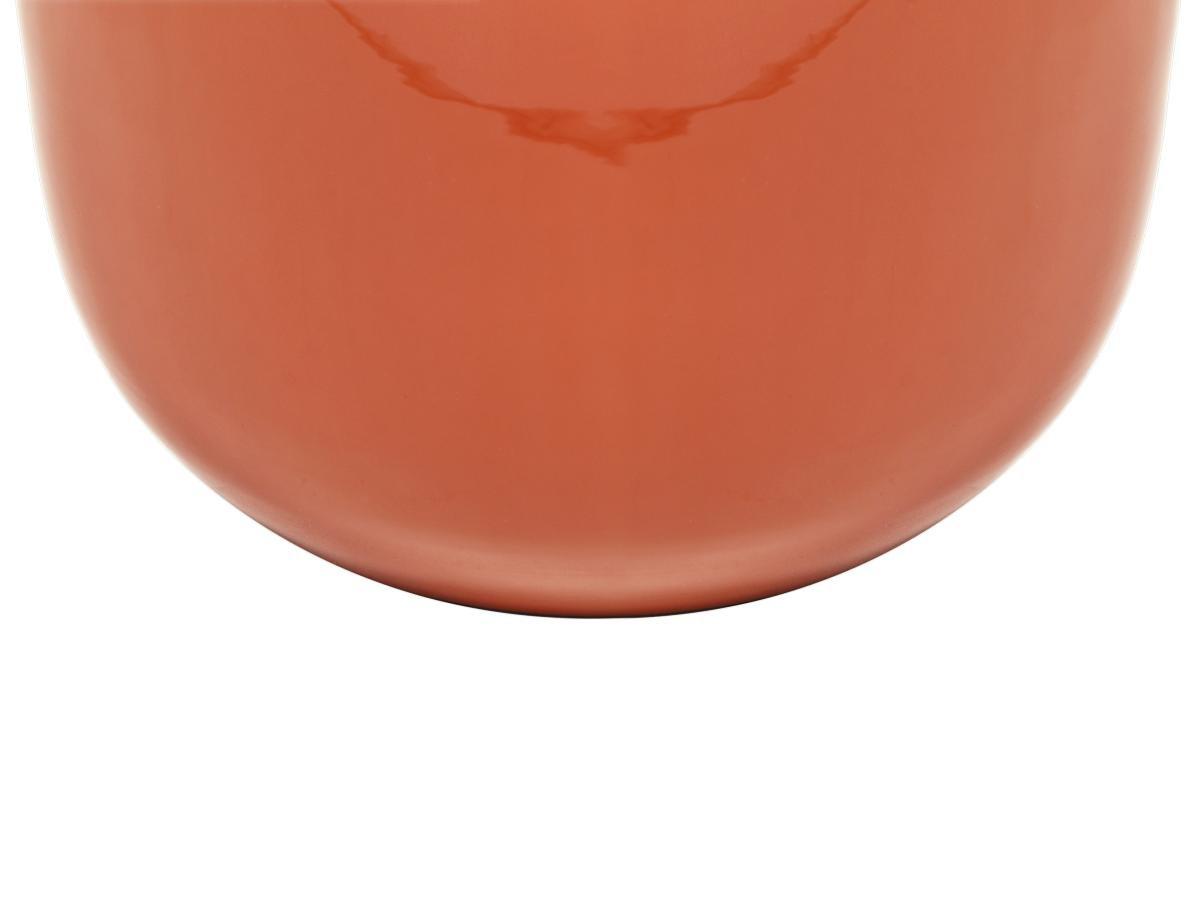 Vente-unique Vase en métal émaillé - D. 29 x H. 36 cm - finition laiton - Terracotta - KLAUDIA  