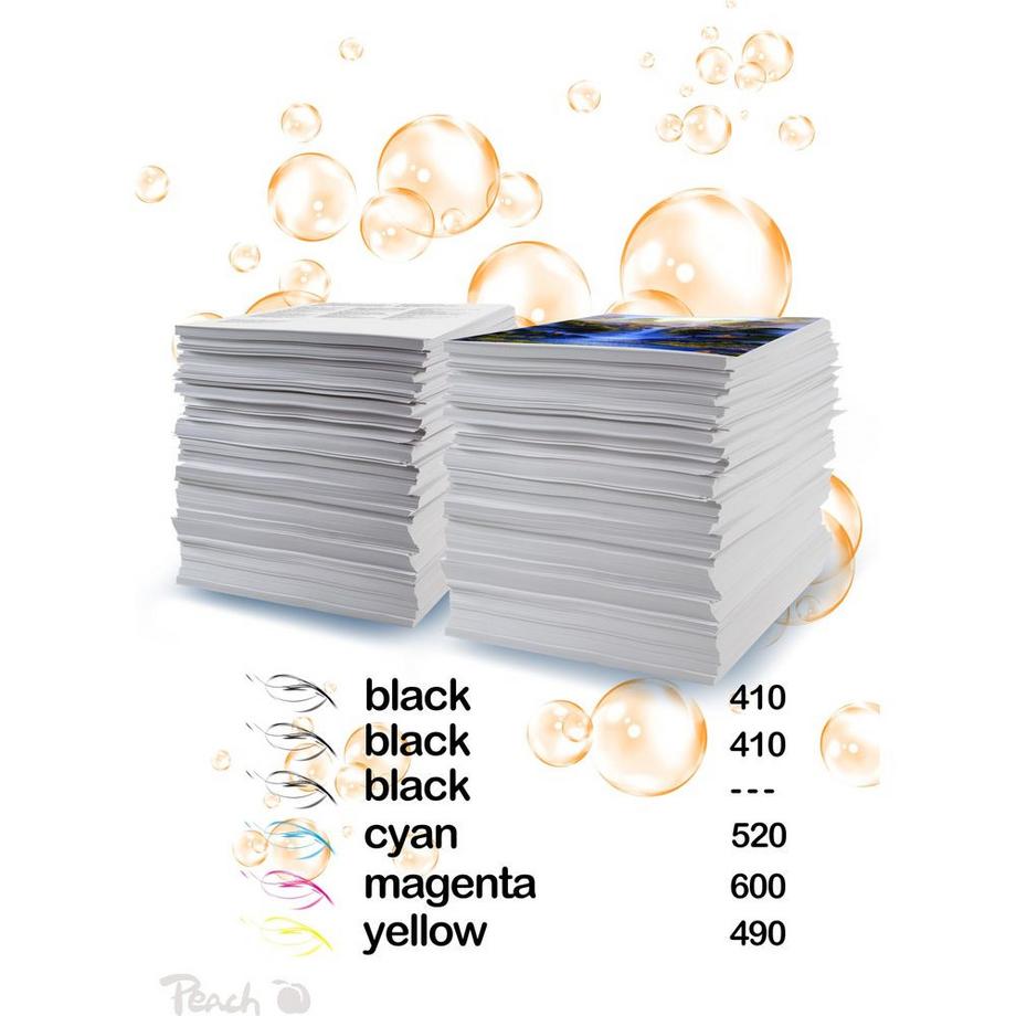 Peach  Tinte PGI-525CLI-526 Multi-6-Pack C, M, Y, BK 