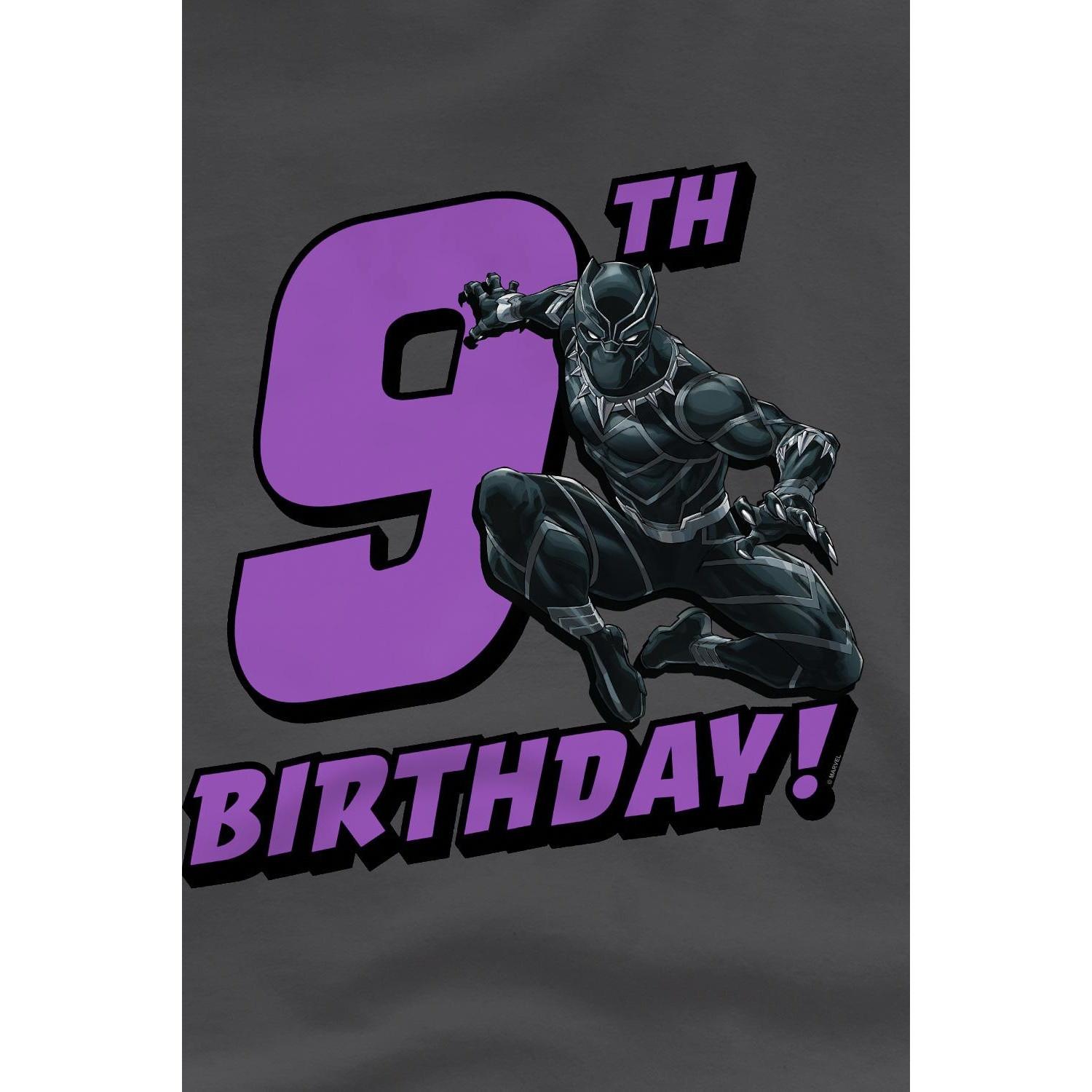 Black Panther  TShirt  9 Geburtstag 