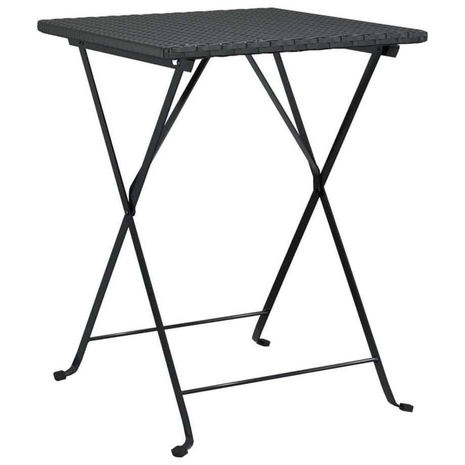 Table de bistrot pliante rotin synthétique