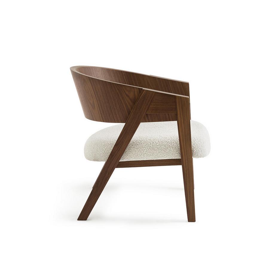 AM.PM Fauteuil en noyer et tissu bouclette  