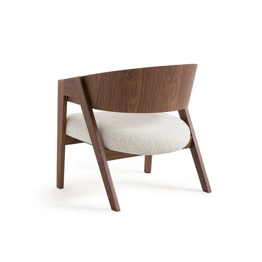 AM.PM Fauteuil en noyer et tissu bouclette  