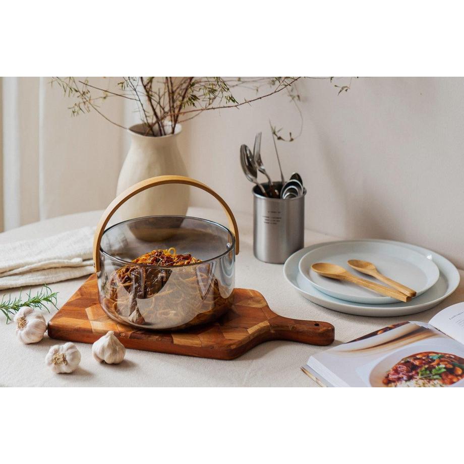 Nuts Innovations Servierschüssel mit Griff smoke  