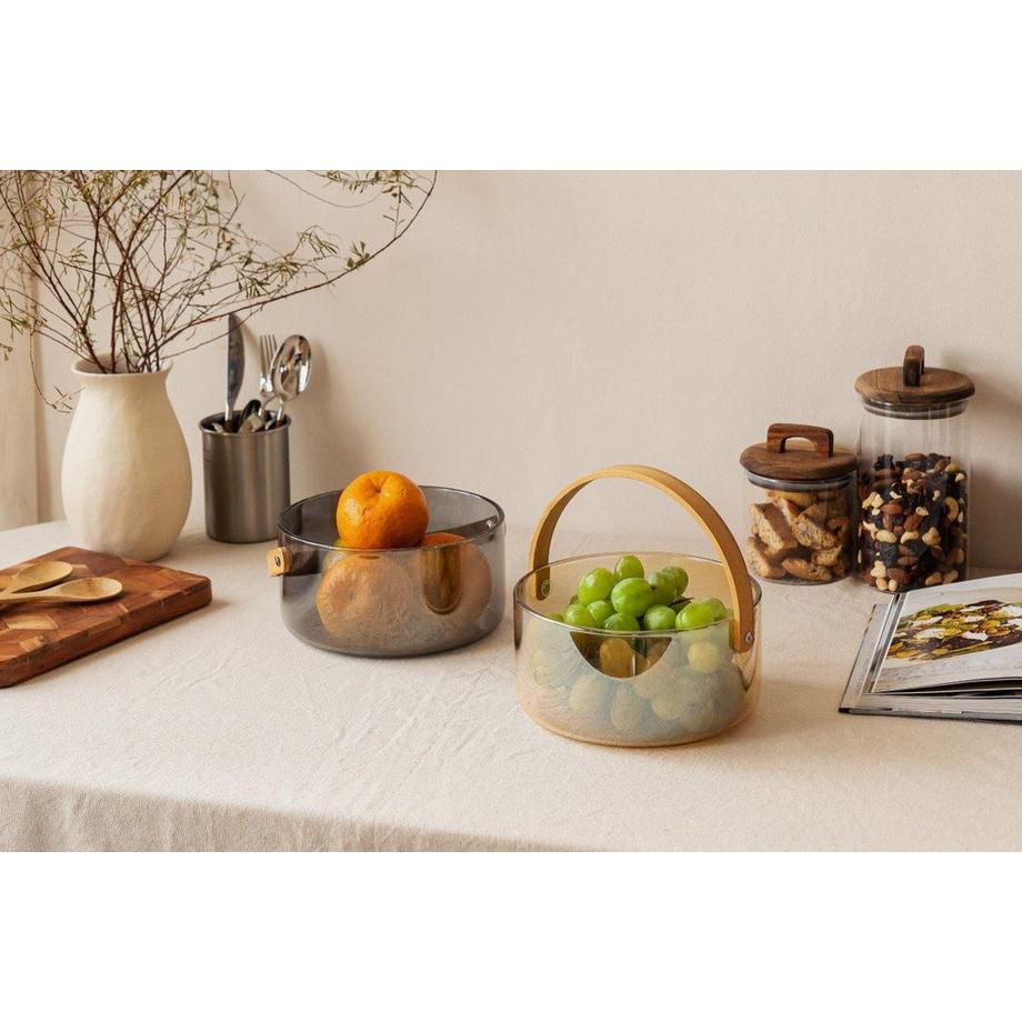 Nuts Innovations Servierschüssel mit Griff smoke  