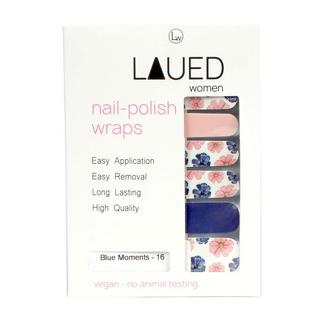 LAUED  vegane Nagelfolien flower mood Blue Moments 