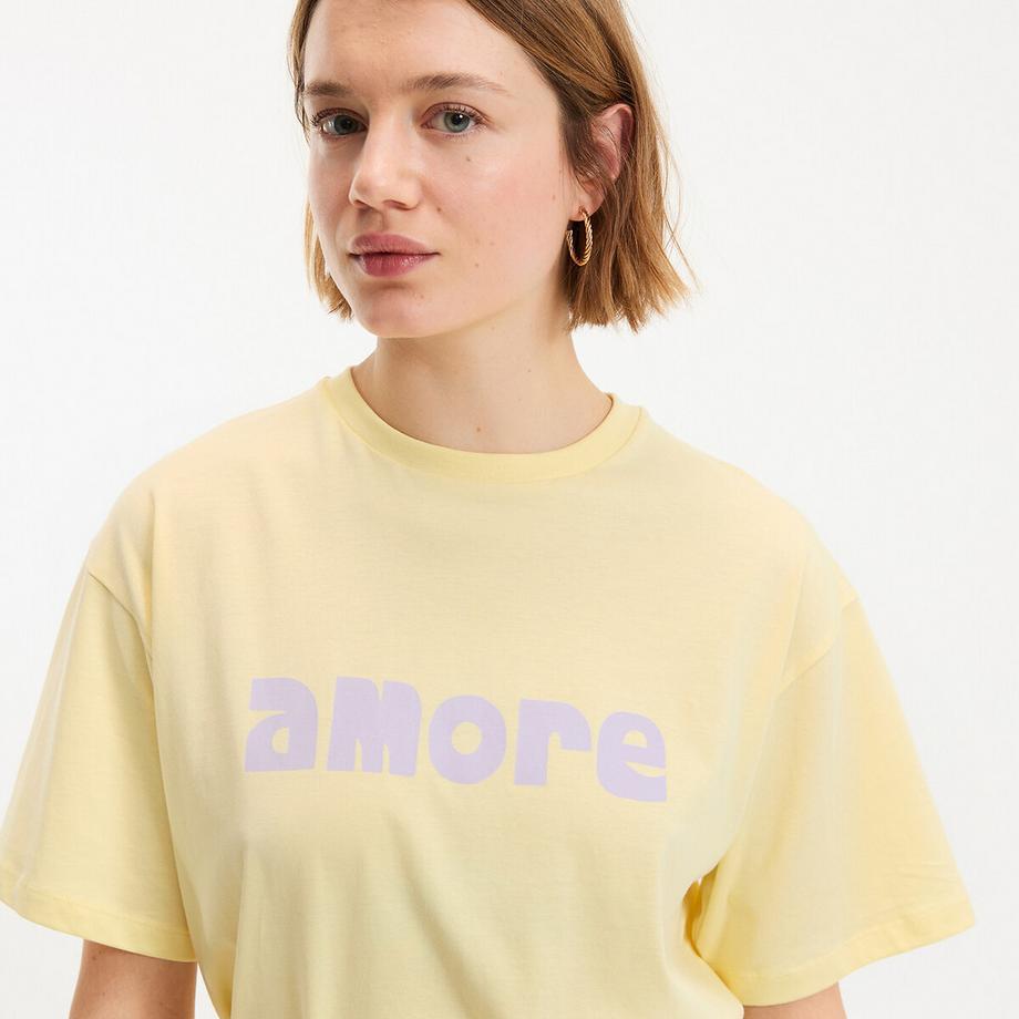 La Redoute Collections T-shirt Col Rond Message  