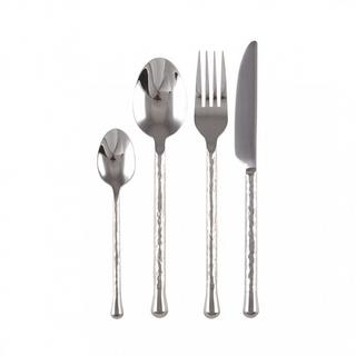 Aulica MENAGERE 24 PIECES MARTELE ARGENT, SERVICE POUR 6  