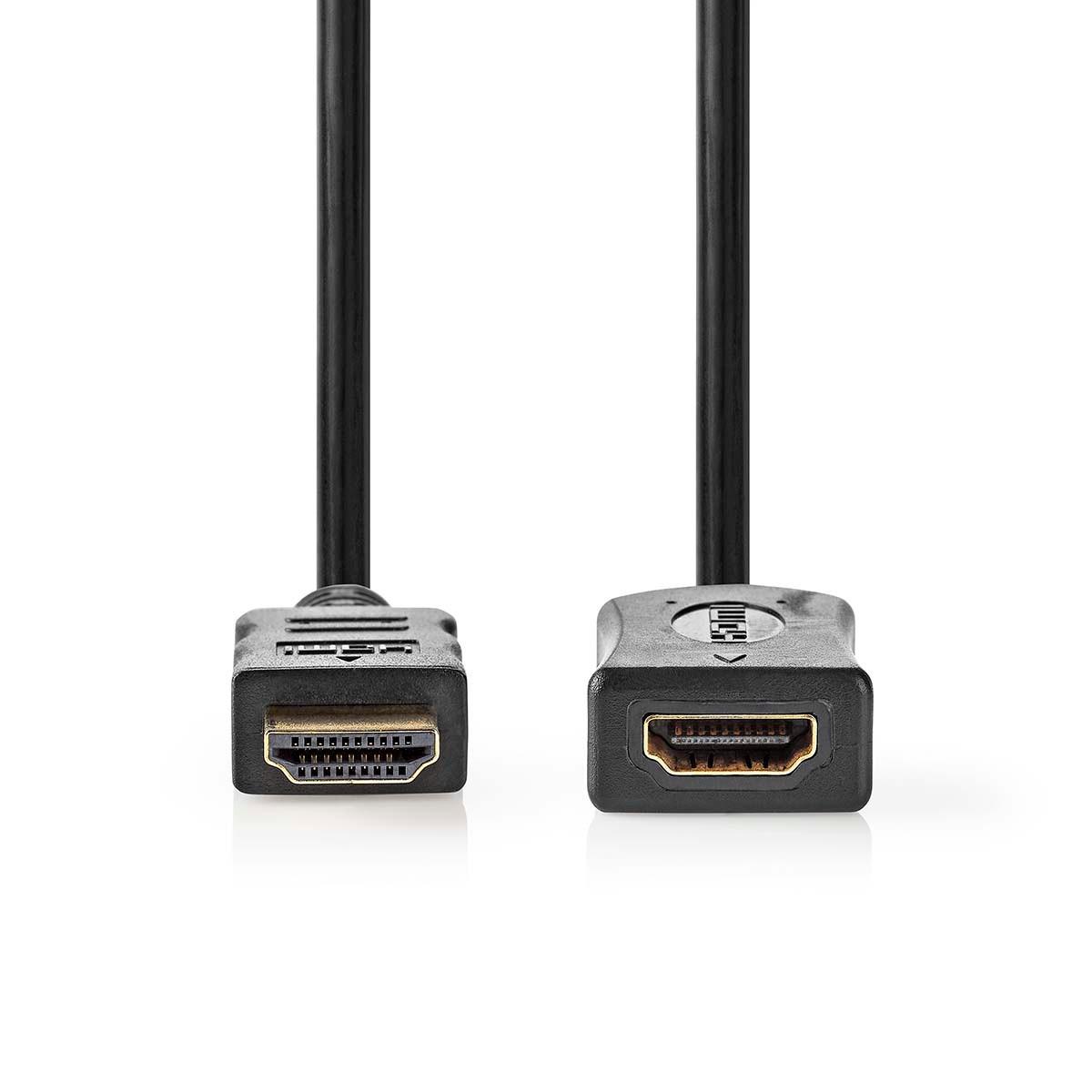 Nedis  Câble HDMI™ haute vitesse avec Ethernet | Connecteur HDMI™ | Sortie HDMI™ | 4K à 60 Hz | ARC | 10,2 Gbit/s | 5,00 m | Rond | PVC | Noir | Étiquette 