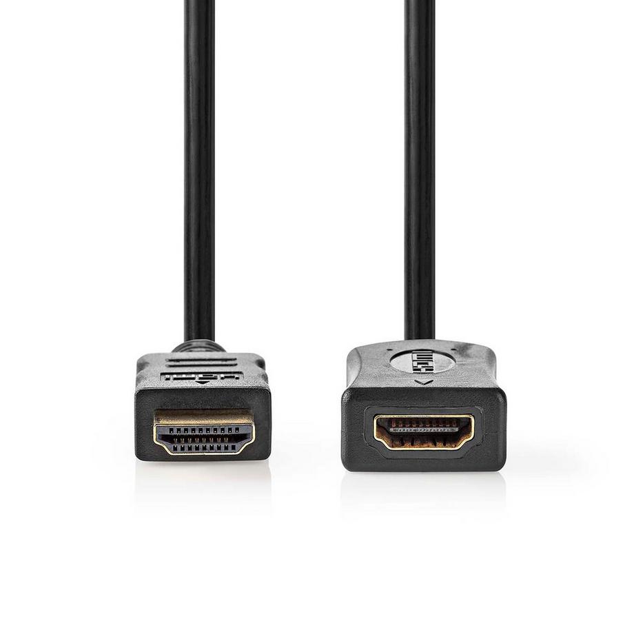 Nedis  Câble HDMI™ haute vitesse avec Ethernet | Connecteur HDMI™ | Sortie HDMI™ | 4K à 60 Hz | ARC | 10,2 Gbit/s | 5,00 m | Rond | PVC | Noir | Étiquette 