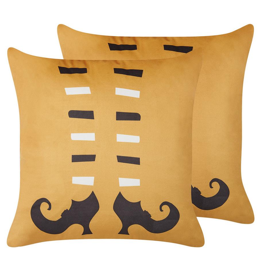 Beliani Lot de 2 coussins décoratifs en Velours Moderne COVASNA  