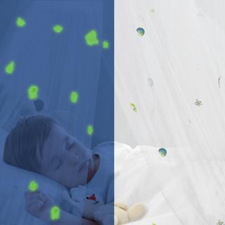 Activity-board Baldaquin avec étoiles fluorescentes brille dans le noir moustiquaire pour bébé  